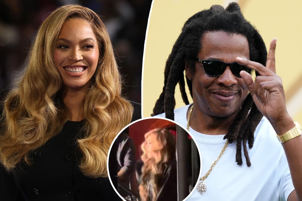 beyonc spotted headbanging backstage as jay z wows philadelphia crowd ahead of h