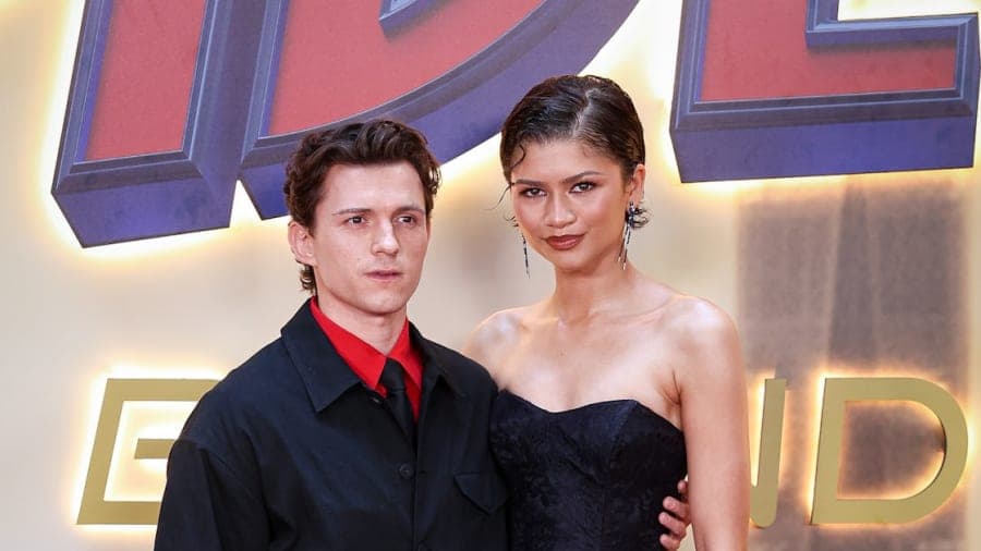 Tom Holland speaking at a press event for Spider-Man: Brand New Day