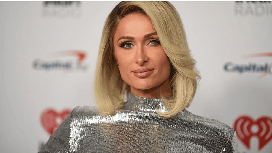 Paris Hilton speaking at a press conference in support of lawsuits against Provo Canyon School in Utah